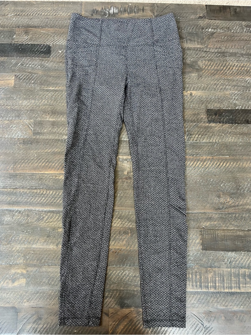 Athleta Delancey Herringbone Tight Leggings Womens Small S Gray Stretch Pants